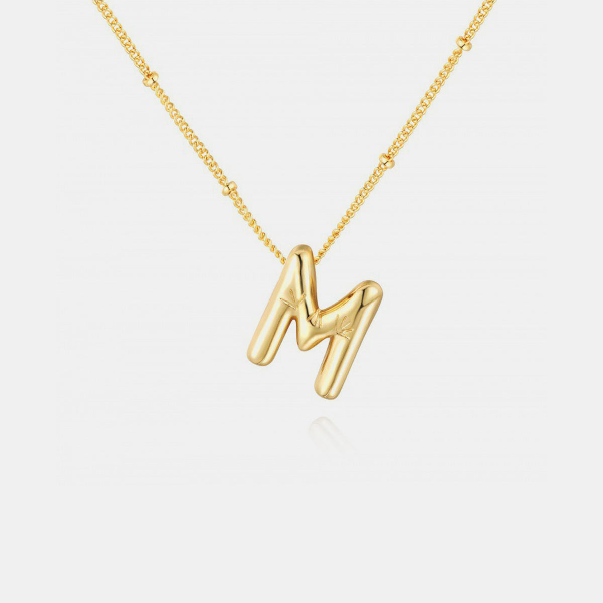 Initial Gold Charm Necklace (K-S)