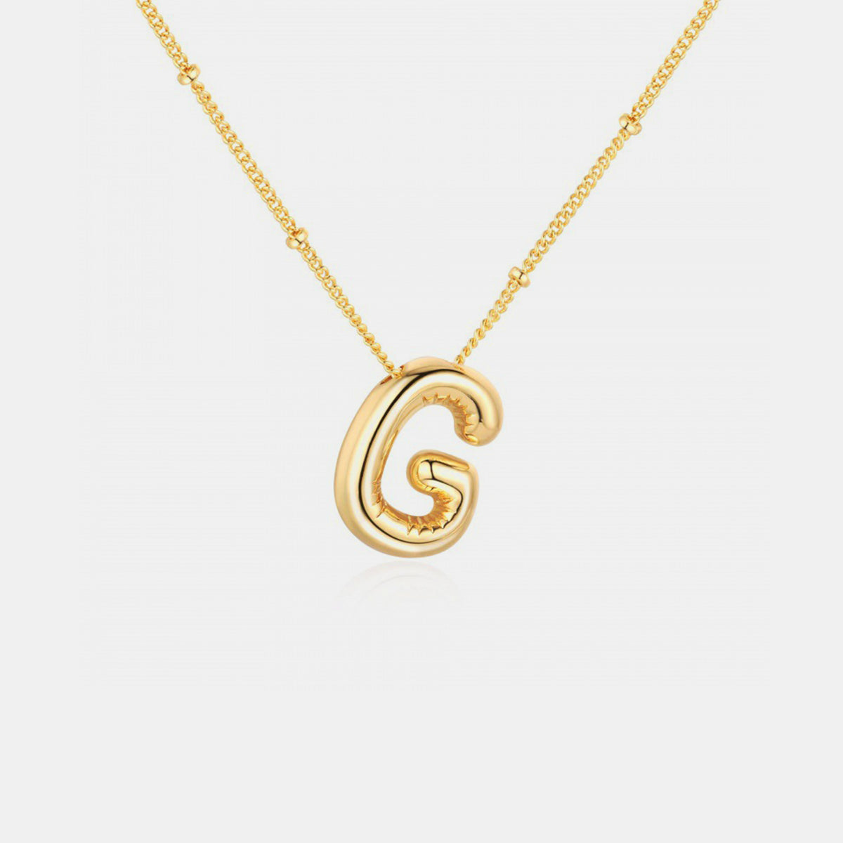 Initial Gold Charm Necklace (A-J)