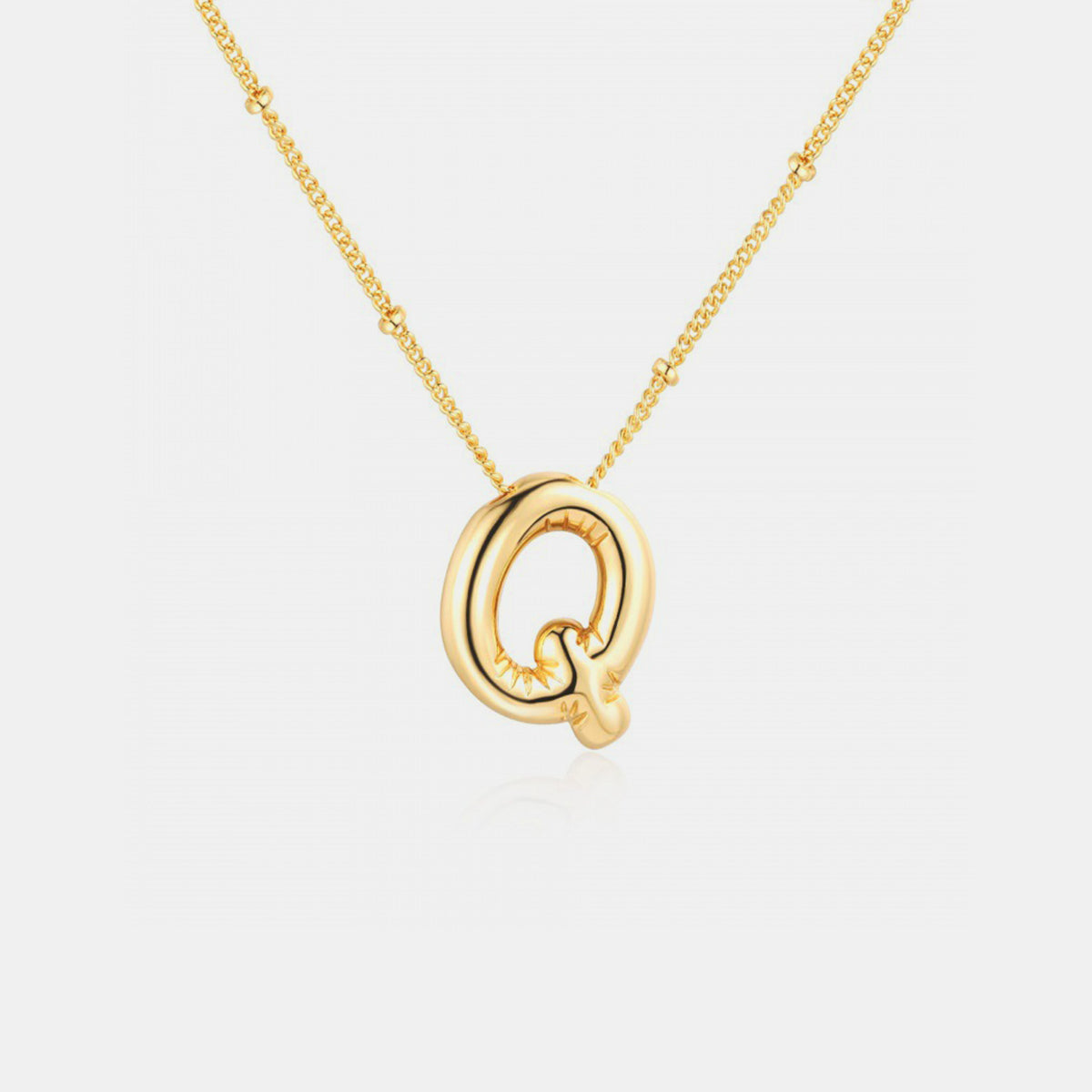 Initial Gold Charm Necklace (K-S)