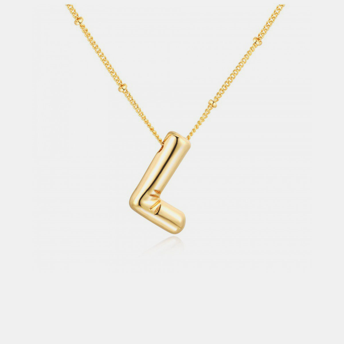 Initial Gold Charm Necklace (K-S)