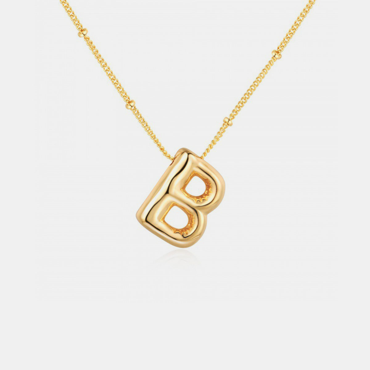 Initial Gold Charm Necklace (A-J)