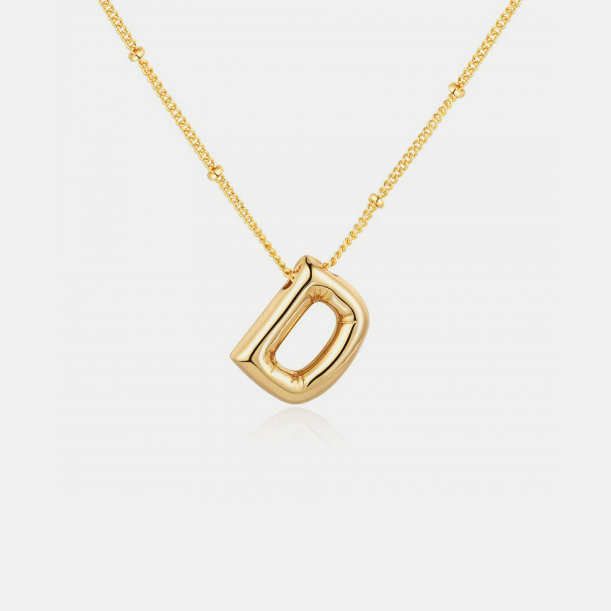 Initial Gold Charm Necklace (A-J)