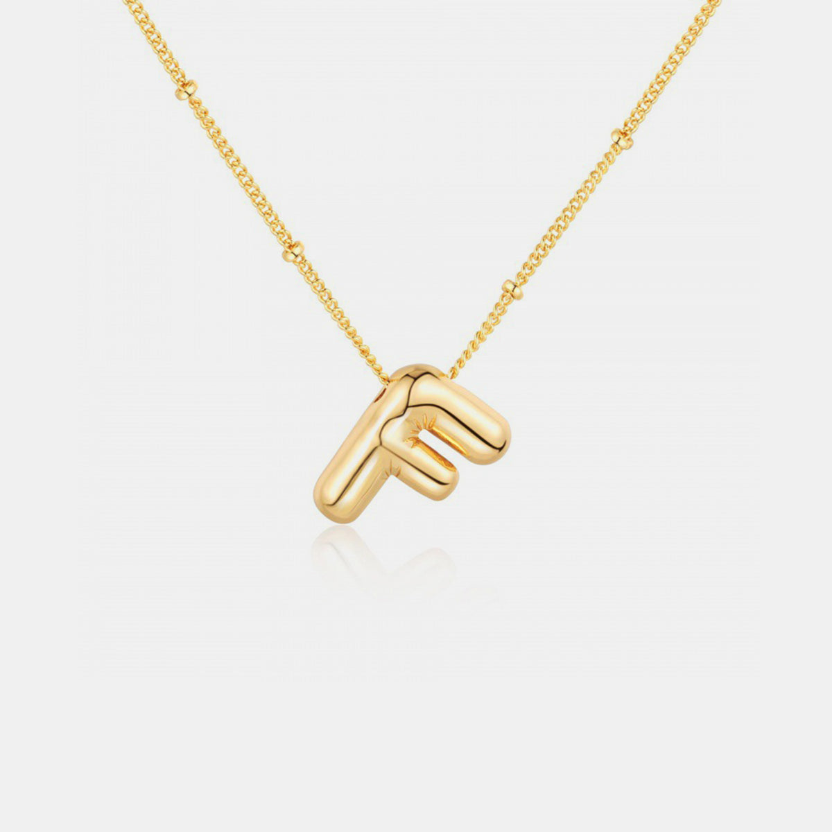 Initial Gold Charm Necklace (A-J)