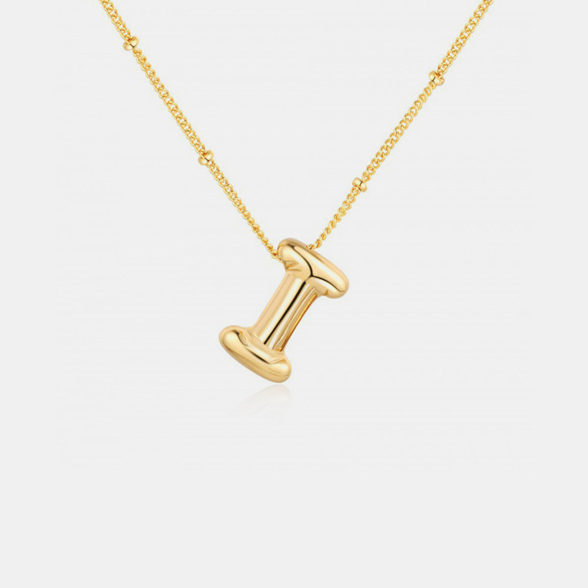 Initial Gold Charm Necklace (A-J)