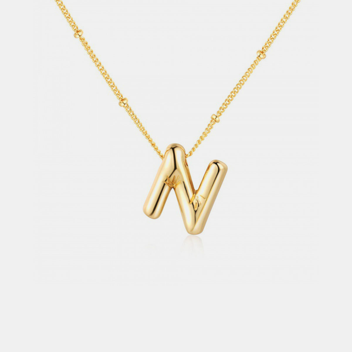 Initial Gold Charm Necklace (K-S)