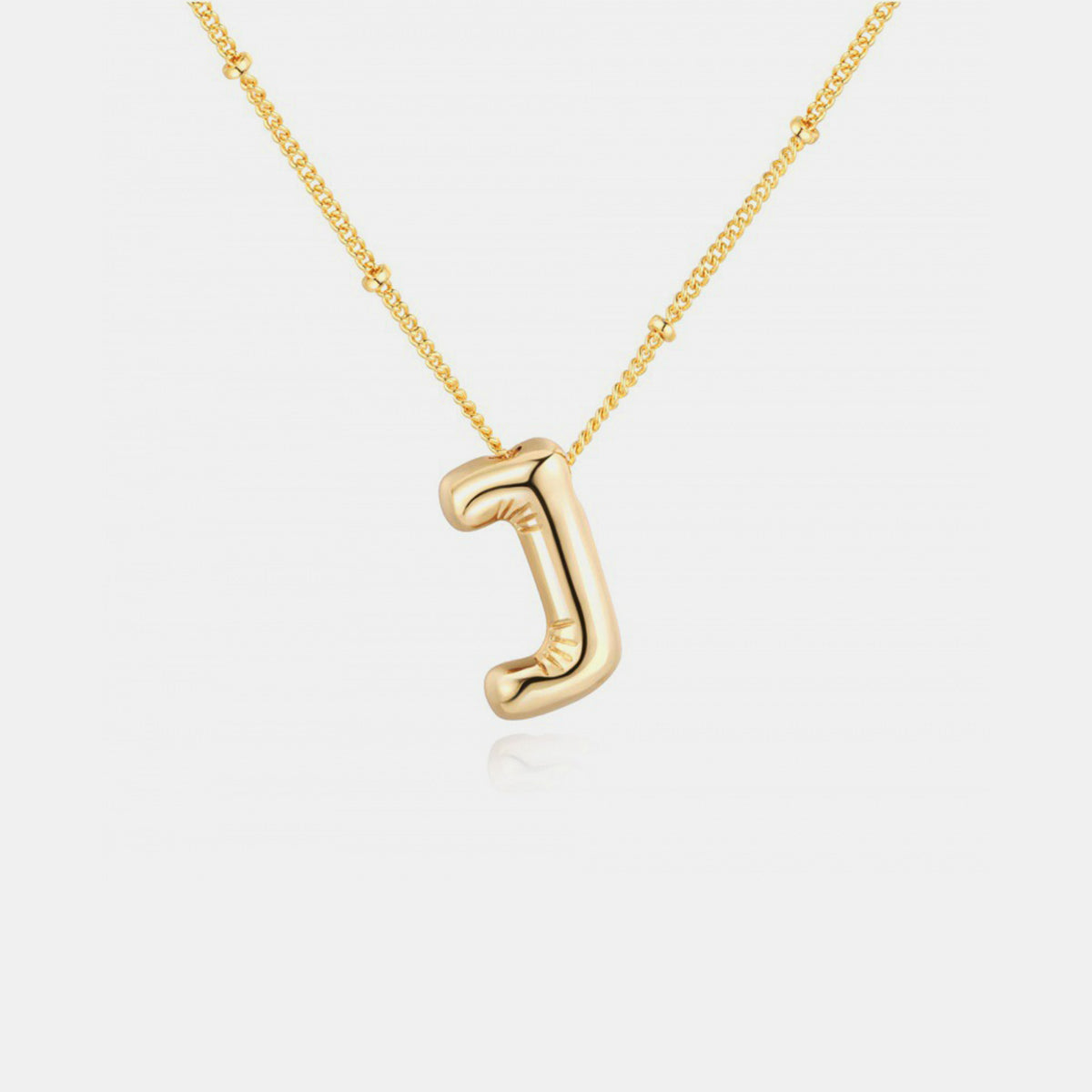 Initial Gold Charm Necklace (A-J)