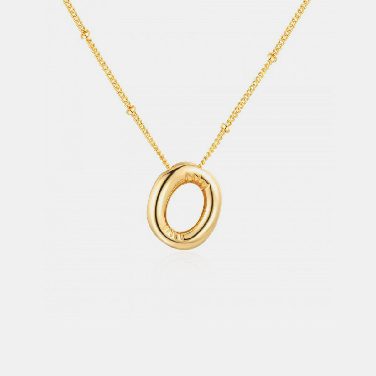 Initial Gold Charm Necklace (K-S)