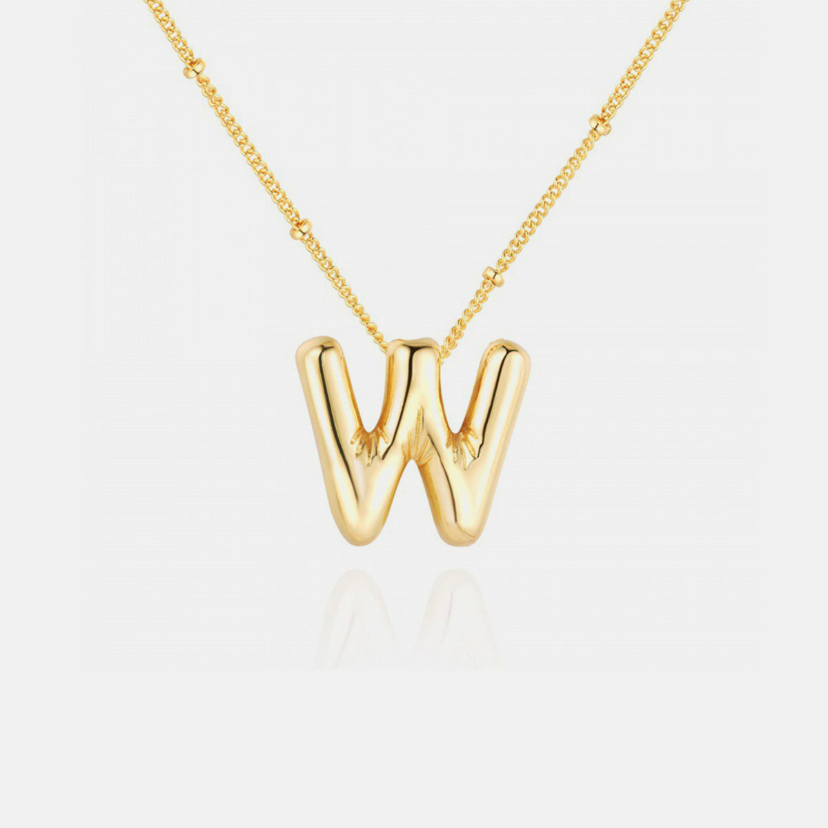 Initial Gold Charm Necklace (T-Z)