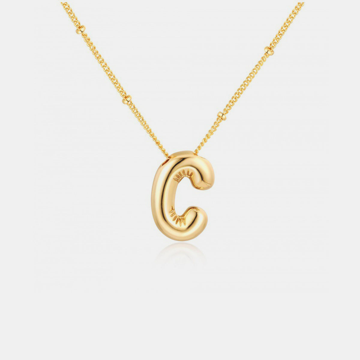 Initial Gold Charm Necklace (A-J)