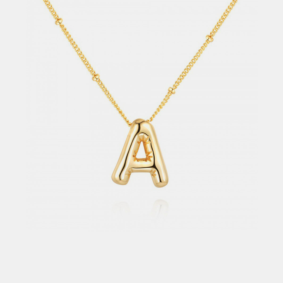 Initial Gold Charm Necklace (A-J)