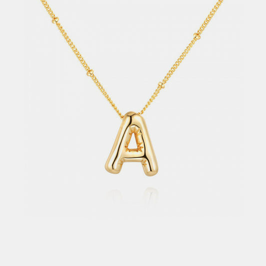 Initial Gold Charm Necklace (A-J)