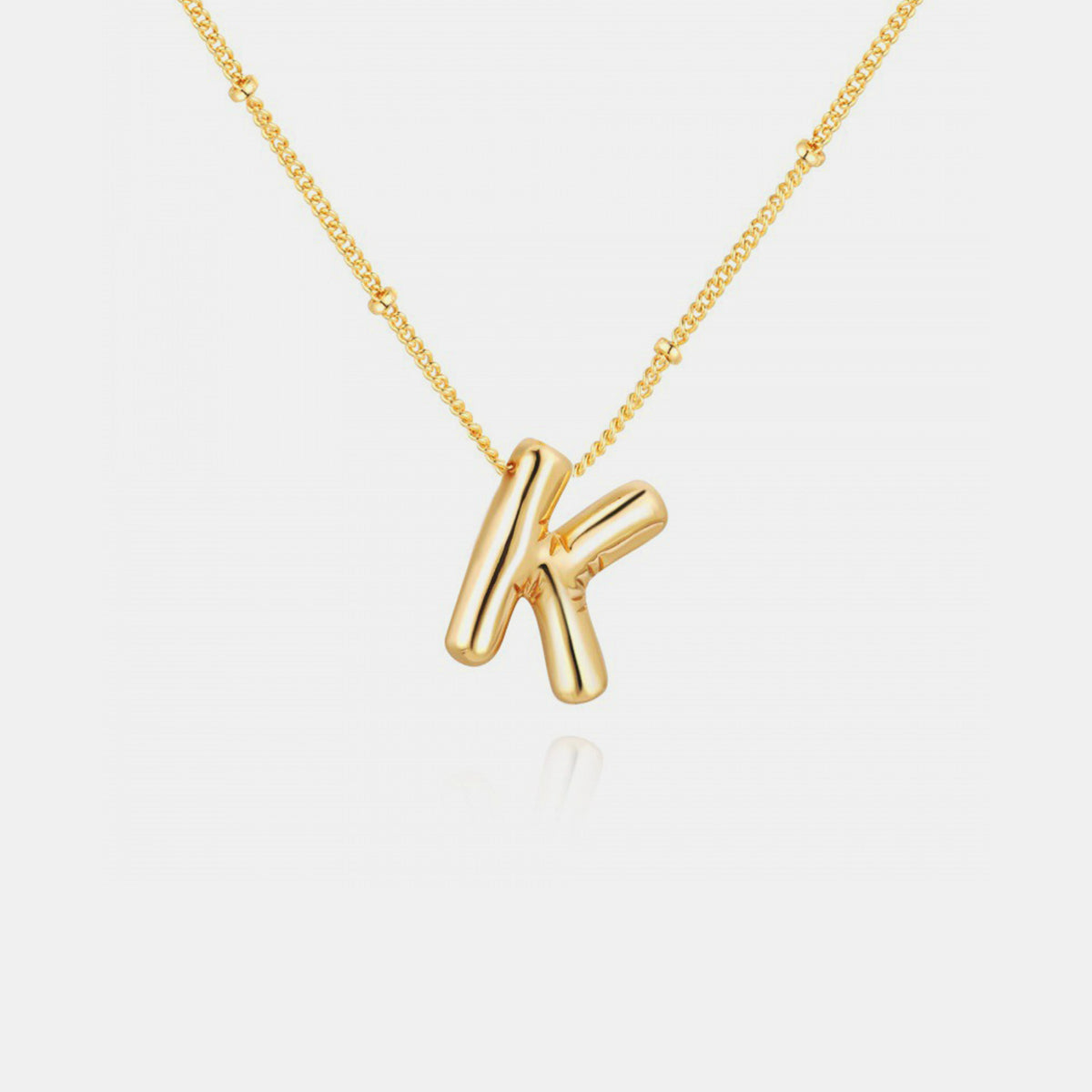 Initial Gold Charm Necklace (K-S)