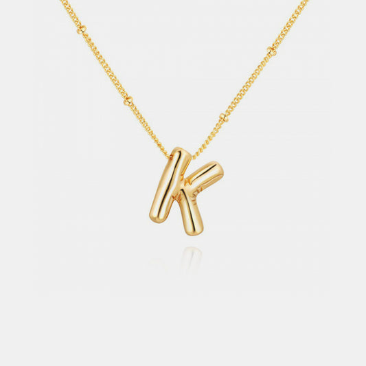 Initial Gold Charm Necklace (K-S)