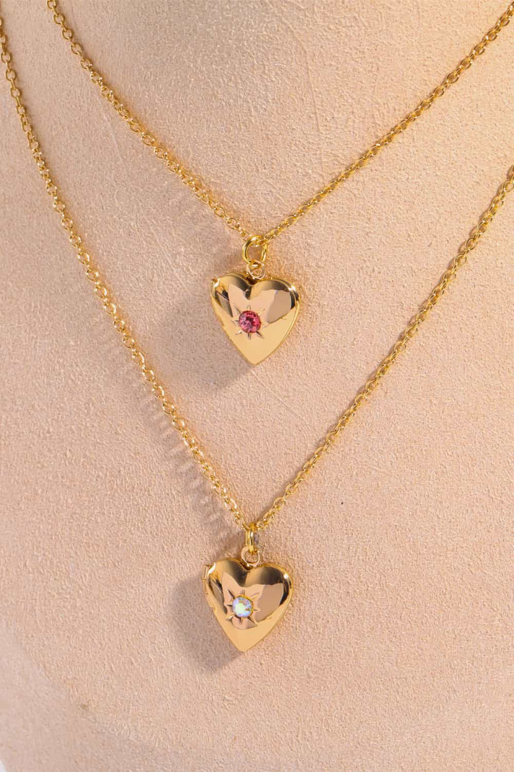 Heart of Gold Locket Necklace