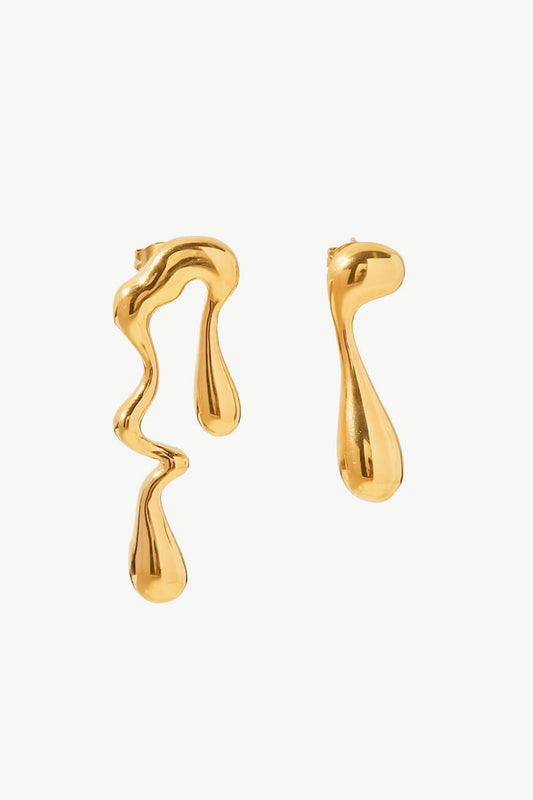 Dripping in Gold Mismatched Earrings